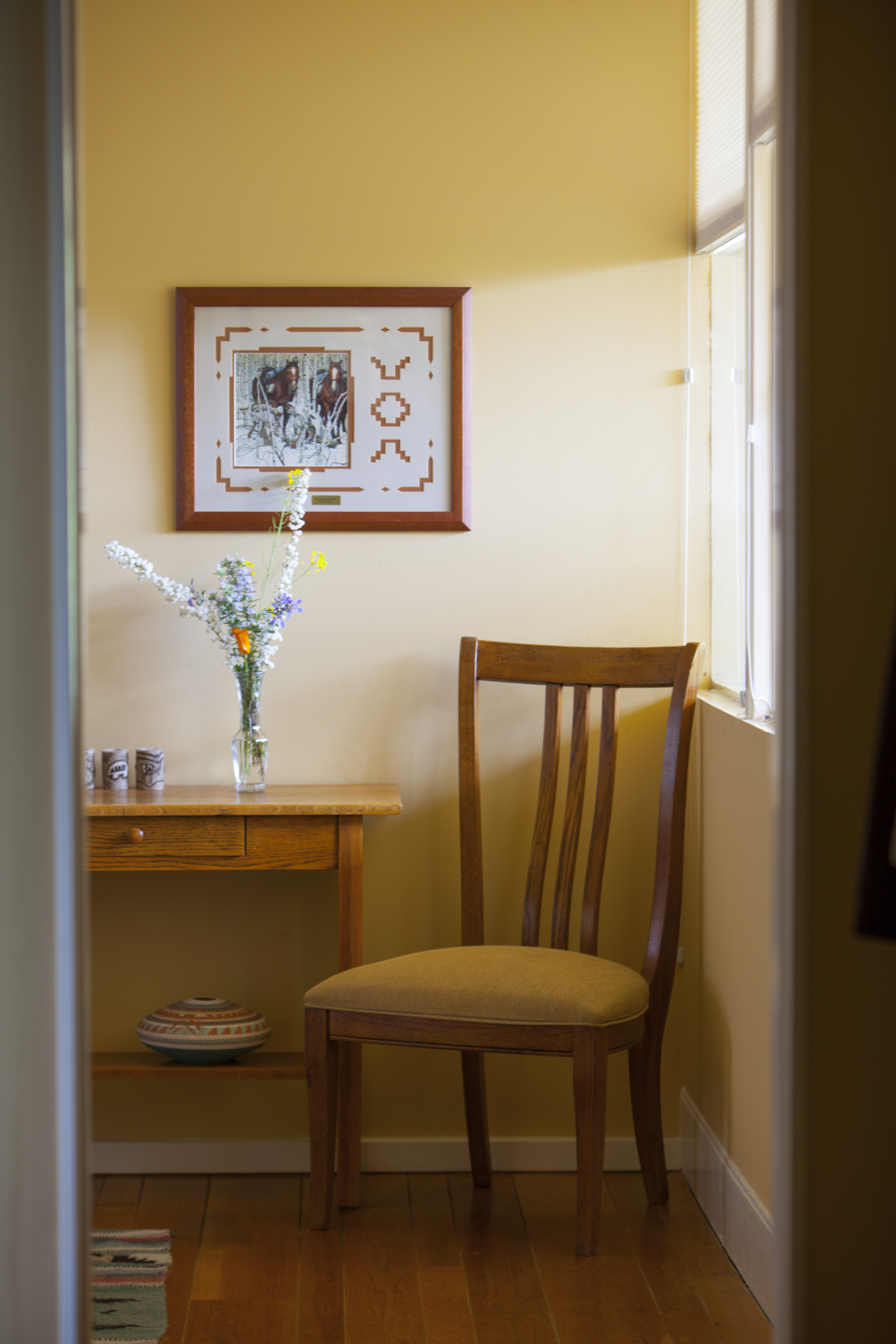 View through the doorway