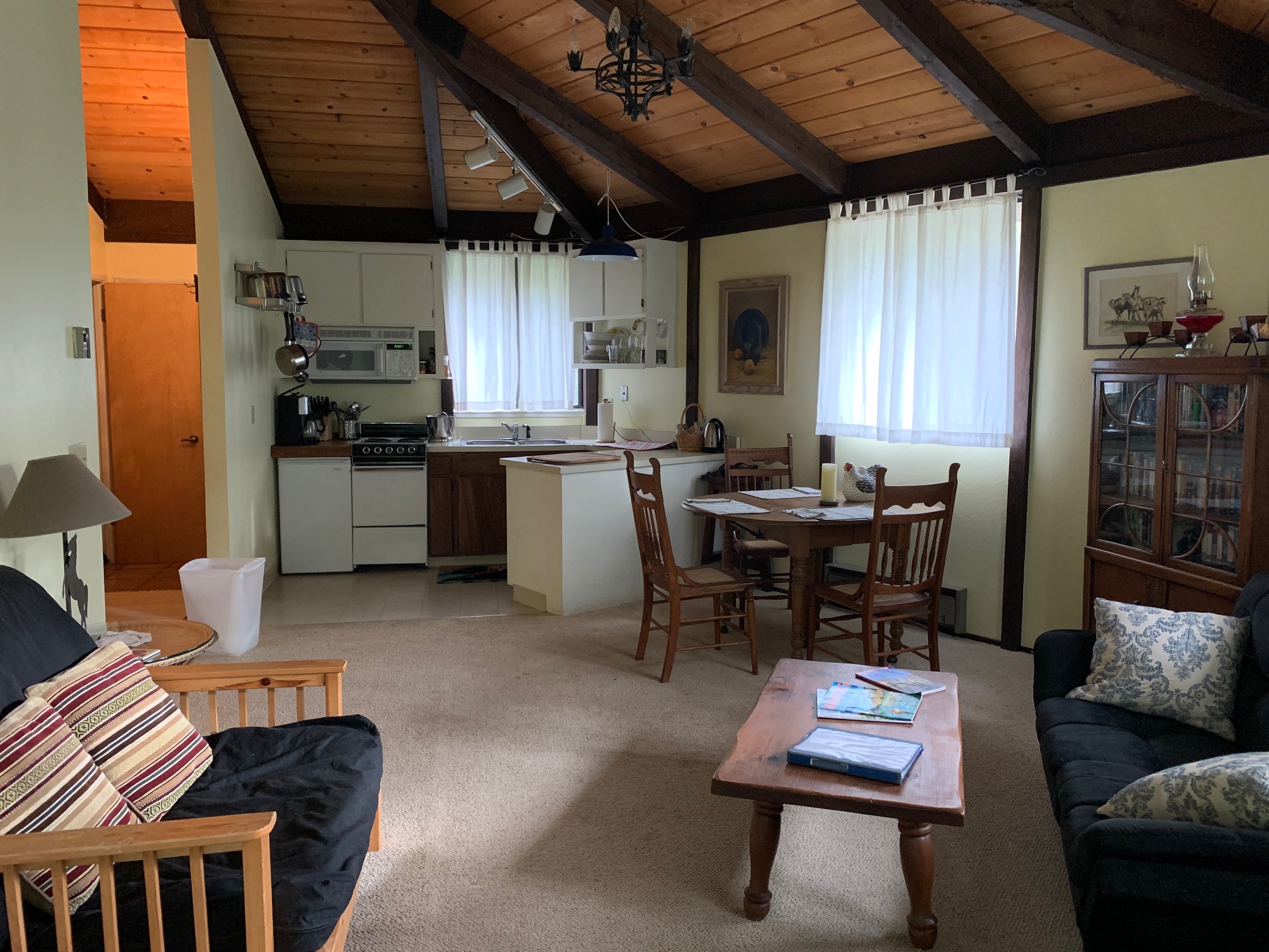 Kitchen area from the living area.